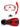 Two Bare Feet Adult Silicone Mask, Dry Top Snorkel & F70 Fins 3 Piece Set 1 (Red)