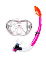 Two Bare Feet Adult Silicone Mask, Snorkel & F70 Fins 3 Piece Set 3 (Pink)
