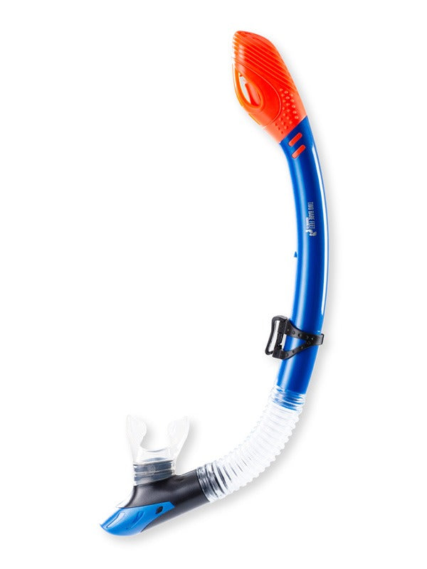 Two Bare Feet Dry Top Silicone Snorkel (Blue)