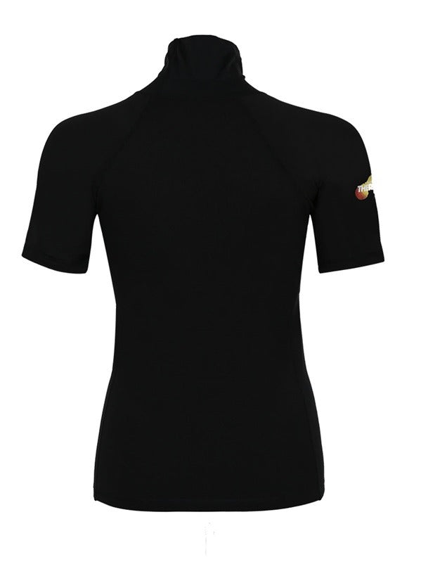 Two Bare Feet Unisex Short Sleeve Thermal Rash Vest (Black)