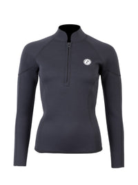 Two Bare Feet Unisex Perspective Half Zip 2.5mm Wetsuit Jacket & Shorts Set (Black)