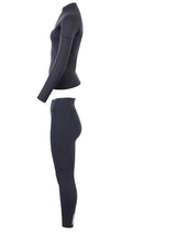 Two Bare Feet Unisex Perspective Half Zip 2.5mm Wetsuit Jacket & Pants Set (Black)