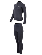 Two Bare Feet Unisex Perspective Half Zip 2.5mm Wetsuit Jacket & Pants Set (Black)