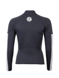 Two Bare Feet Unisex Perspective Half Zip 2.5mm Wetsuit Jacket & Hotpants Set (Black/Grey/Grey)