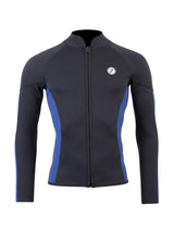 Two Bare Feet Perspective Full Zip 2.5mm Wetsuit Jacket & Shorts Set (Black/Blue)