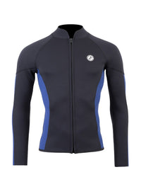 Two Bare Feet Perspective Full Zip 2.5mm Wetsuit Jacket & Shorts Set (Black/Blue)