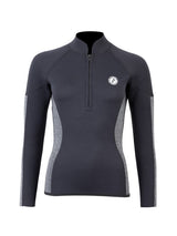 Two Bare Feet Unisex Perspective Half Zip 2.5mm Wetsuit Jacket & Hotpants Set (Black/Grey)