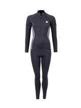 Two Bare Feet Unisex Perspective Half Zip 2.5mm Wetsuit Jacket & Pants Set (Black/Grey)