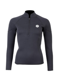 Two Bare Feet Unisex Perspective Half Zip 2.5mm Wetsuit Jacket & Hotpants Set (Black)