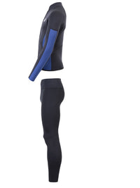 Two Bare Feet Perspective Full Zip 2.5mm Wetsuit Jacket & Pants Set (Black/Blue)