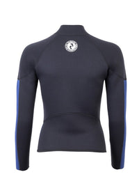 Two Bare Feet Unisex Perspective Half Zip 2.5mm Wetsuit Jacket & Hotpants Set (Black/Blue)