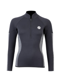 Two Bare Feet Unisex Perspective Half Zip 2.5mm Wetsuit Jacket & Shorts Set (Black/Grey)