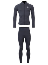 Two Bare Feet Perspective Full Zip 2.5mm Wetsuit Jacket & Pants Set (Black)