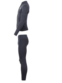 Two Bare Feet Perspective Full Zip 2.5mm Wetsuit Jacket & Pants Set (Black)
