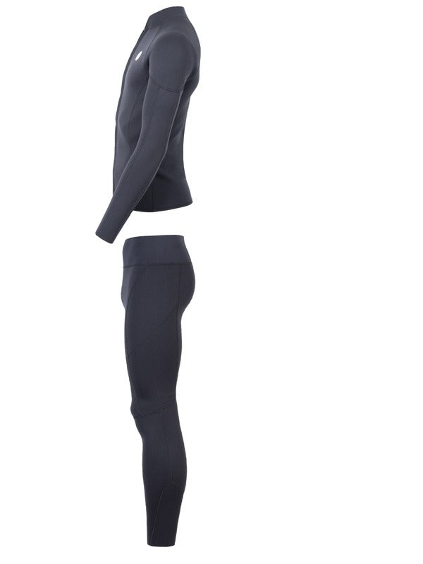 Two Bare Feet Perspective Full Zip 2.5mm Wetsuit Jacket & Pants Set (Black)