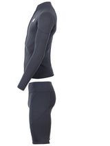 Two Bare Feet Perspective Full Zip 2.5mm Wetsuit Jacket & Shorts Set (Black)