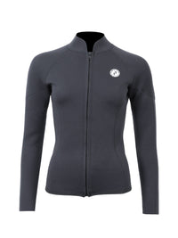 Two Bare Feet Unisex Perspective Full Zip 2.5mm Wetsuit Jacket (Black)