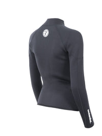 Two Bare Feet Unisex Perspective Full Zip 2.5mm Wetsuit Jacket (Black)
