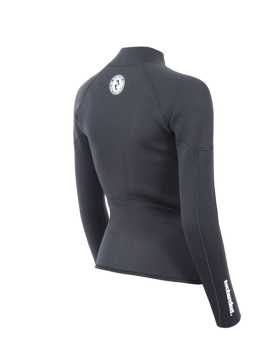 Two Bare Feet Unisex Perspective Full Zip 2.5mm Wetsuit Jacket (Black)
