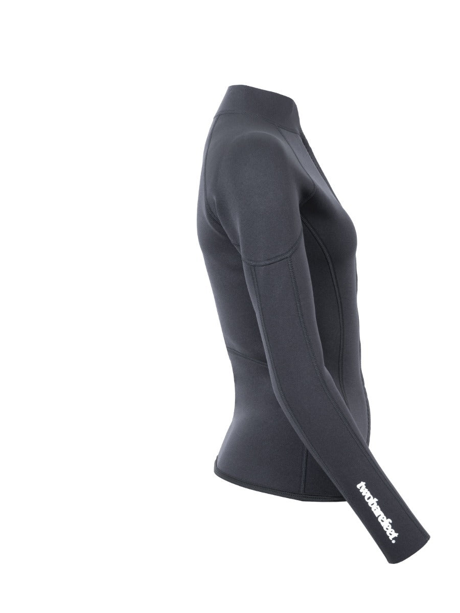 Two Bare Feet Unisex Perspective Full Zip 2.5mm Wetsuit Jacket (Black)