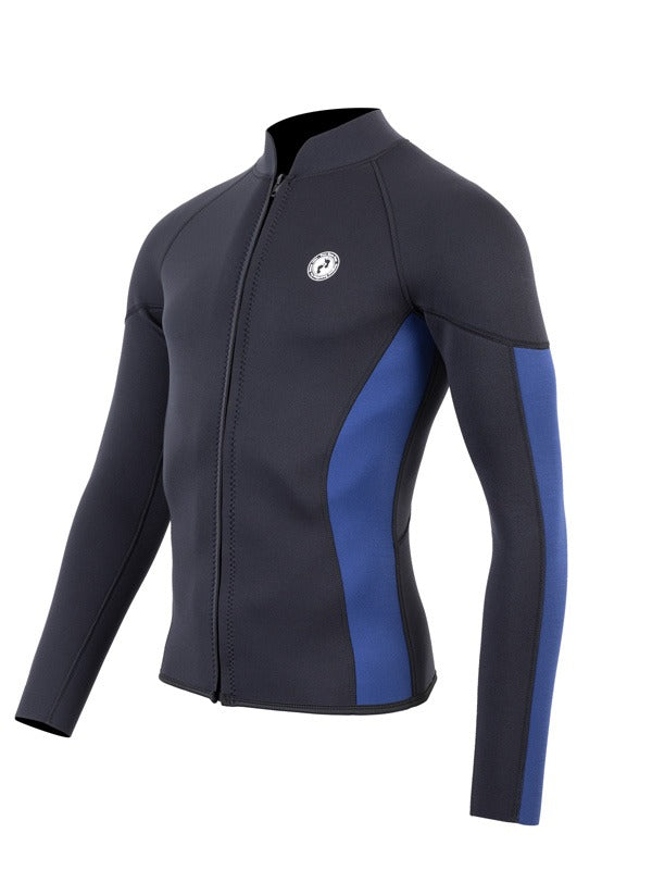 Two Bare Feet Perspective Full Zip 2.5mm Wetsuit Jacket (Black/Blue)