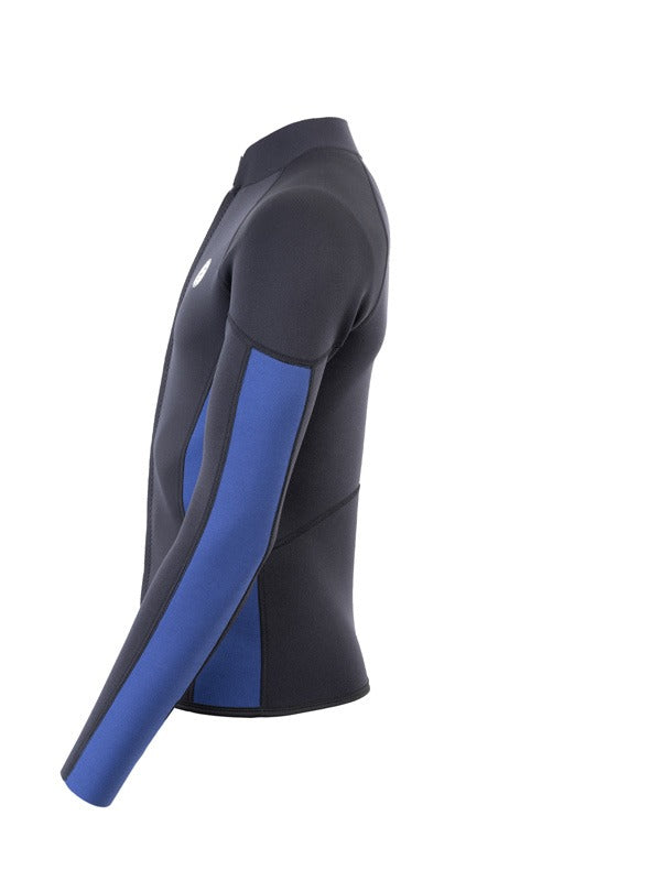 Two Bare Feet Perspective Full Zip 2.5mm Wetsuit Jacket (Black/Blue)