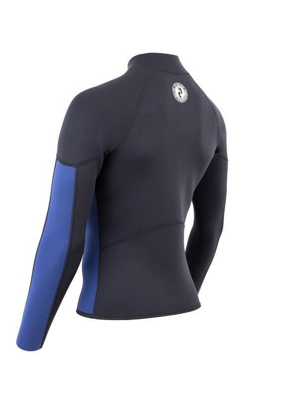 Two Bare Feet Perspective Full Zip 2.5mm Wetsuit Jacket (Black/Blue)