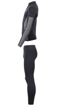Two Bare Feet Perspective Full Zip 2.5mm Wetsuit Jacket & Pants Set (Black/Grey)