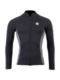 Two Bare Feet Perspective Full Zip 2.5mm Wetsuit Jacket & Pants Set (Black/Grey)