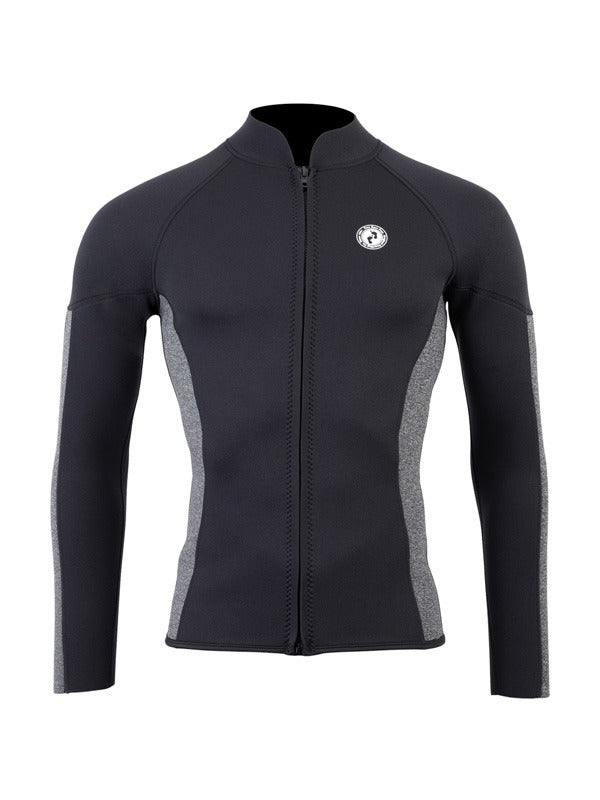 Two Bare Feet Perspective Full Zip 2.5mm Wetsuit Jacket & Pants Set (Black/Grey)