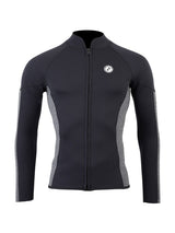 Two Bare Feet Perspective Full Zip 2.5mm Wetsuit Jacket & Shorts Set (Black/Grey)