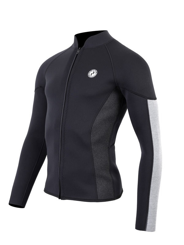 Two Bare Feet Perspective Full Zip 2.5mm Wetsuit Jacket (Black/Grey/Grey)