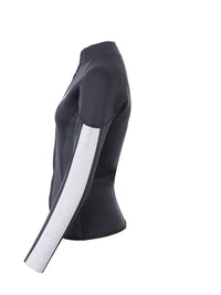 Two Bare Feet Unisex Perspective Full Zip 2.5mm Wetsuit Jacket (Black/Grey/Grey)