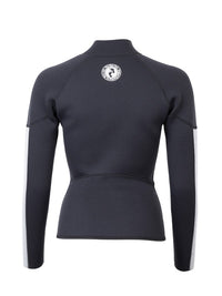 Two Bare Feet Unisex Perspective Full Zip 2.5mm Wetsuit Jacket (Black/Grey/Grey)