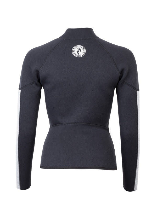 Two Bare Feet Unisex Perspective Full Zip 2.5mm Wetsuit Jacket (Black/Grey/Grey)