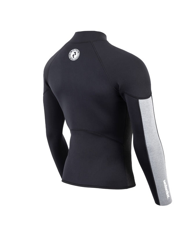 Two Bare Feet Perspective Full Zip 2.5mm Wetsuit Jacket (Black/Grey/Grey)
