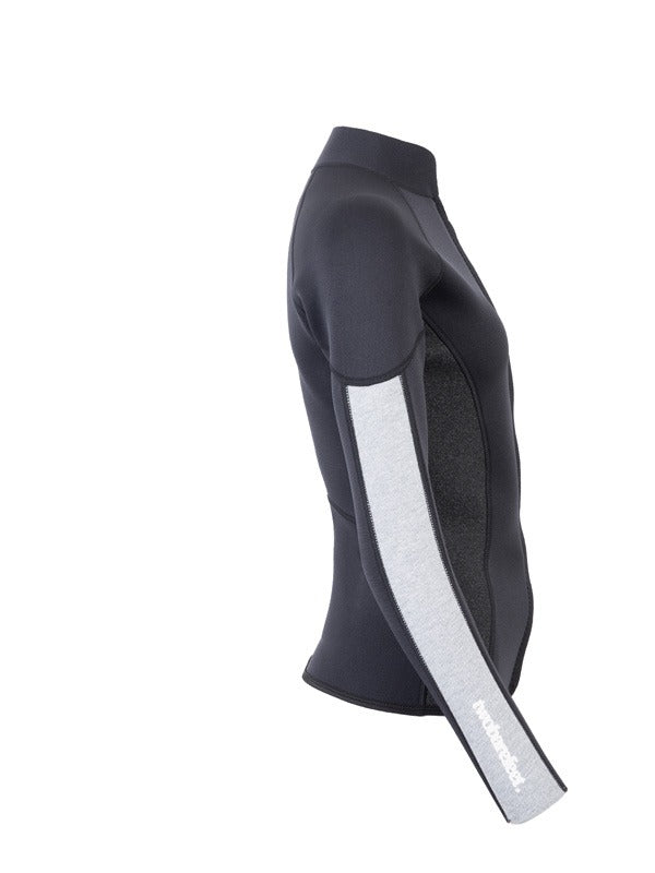 Two Bare Feet Unisex Perspective Full Zip 2.5mm Wetsuit Jacket (Black/Grey/Grey)