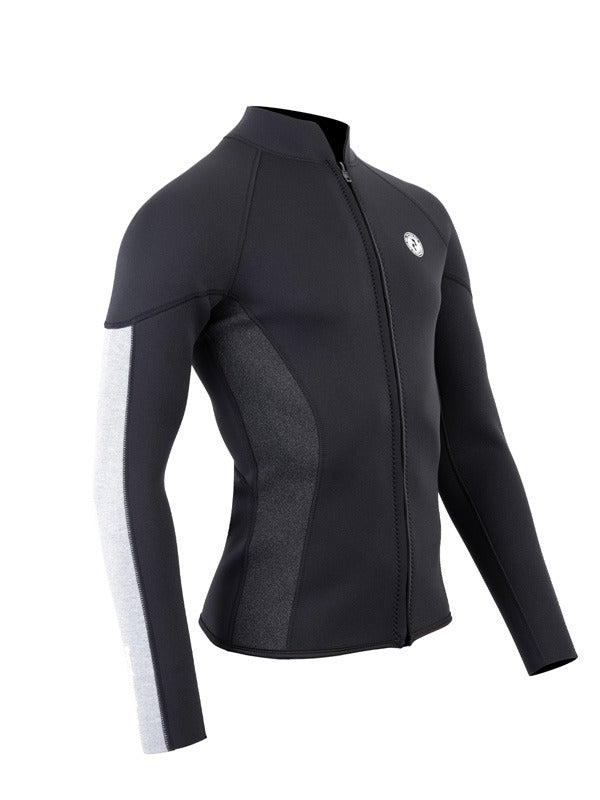 Two Bare Feet Perspective Full Zip 2.5mm Wetsuit Jacket (Black/Grey/Grey)
