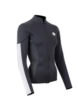 Two Bare Feet Unisex Perspective Full Zip 2.5mm Wetsuit Jacket (Black/Grey/Grey)