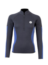 Two Bare Feet Unisex Perspective Half Zip 2.5mm Wetsuit Jacket (Black/Blue)