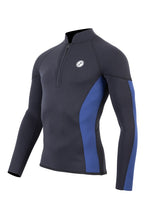 Two Bare Feet Perspective Half Zip 2.5mm Wetsuit Jacket (Black/Blue)