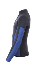 Two Bare Feet Perspective Half Zip 2.5mm Wetsuit Jacket (Black/Blue)