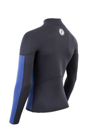 Two Bare Feet Perspective Half Zip 2.5mm Wetsuit Jacket (Black/Blue)