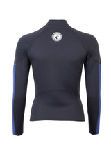 Two Bare Feet Unisex Perspective Half Zip 2.5mm Wetsuit Jacket (Black/Blue)