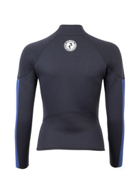 Two Bare Feet Unisex Perspective Half Zip 2.5mm Wetsuit Jacket (Black/Blue)