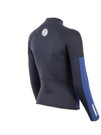 Two Bare Feet Unisex Perspective Half Zip 2.5mm Wetsuit Jacket (Black/Blue)