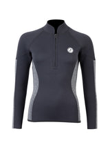 Two Bare Feet Unisex Perspective Half Zip 2.5mm Wetsuit Jacket (Black/Grey)
