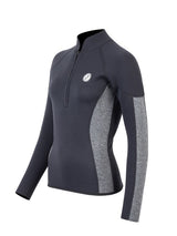 Two Bare Feet Unisex Perspective Half Zip 2.5mm Wetsuit Jacket (Black/Grey)