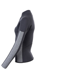 Two Bare Feet Unisex Perspective Half Zip 2.5mm Wetsuit Jacket (Black/Grey)