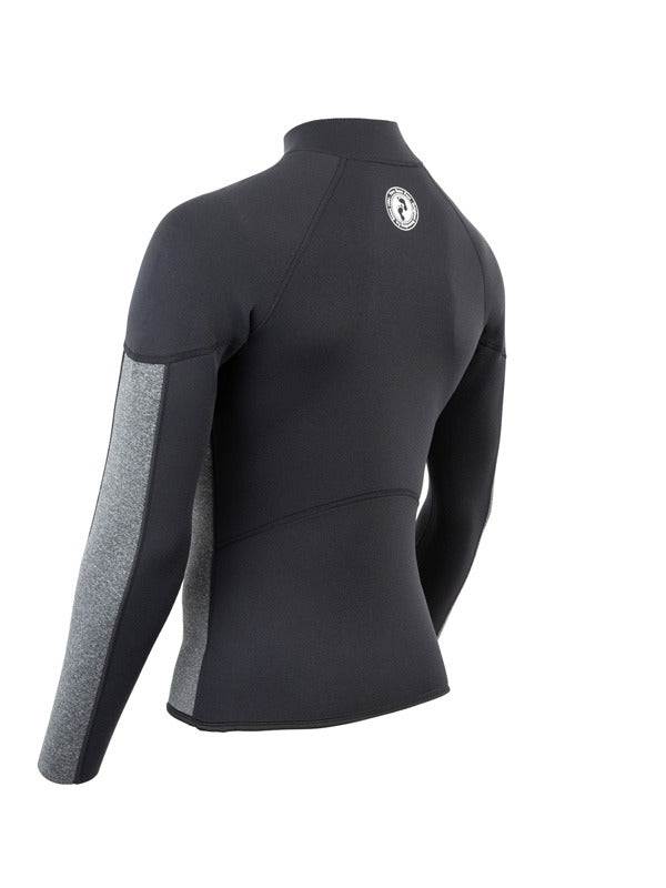Two Bare Feet Perspective Half Zip 2.5mm Wetsuit Jacket (Black/Grey)
